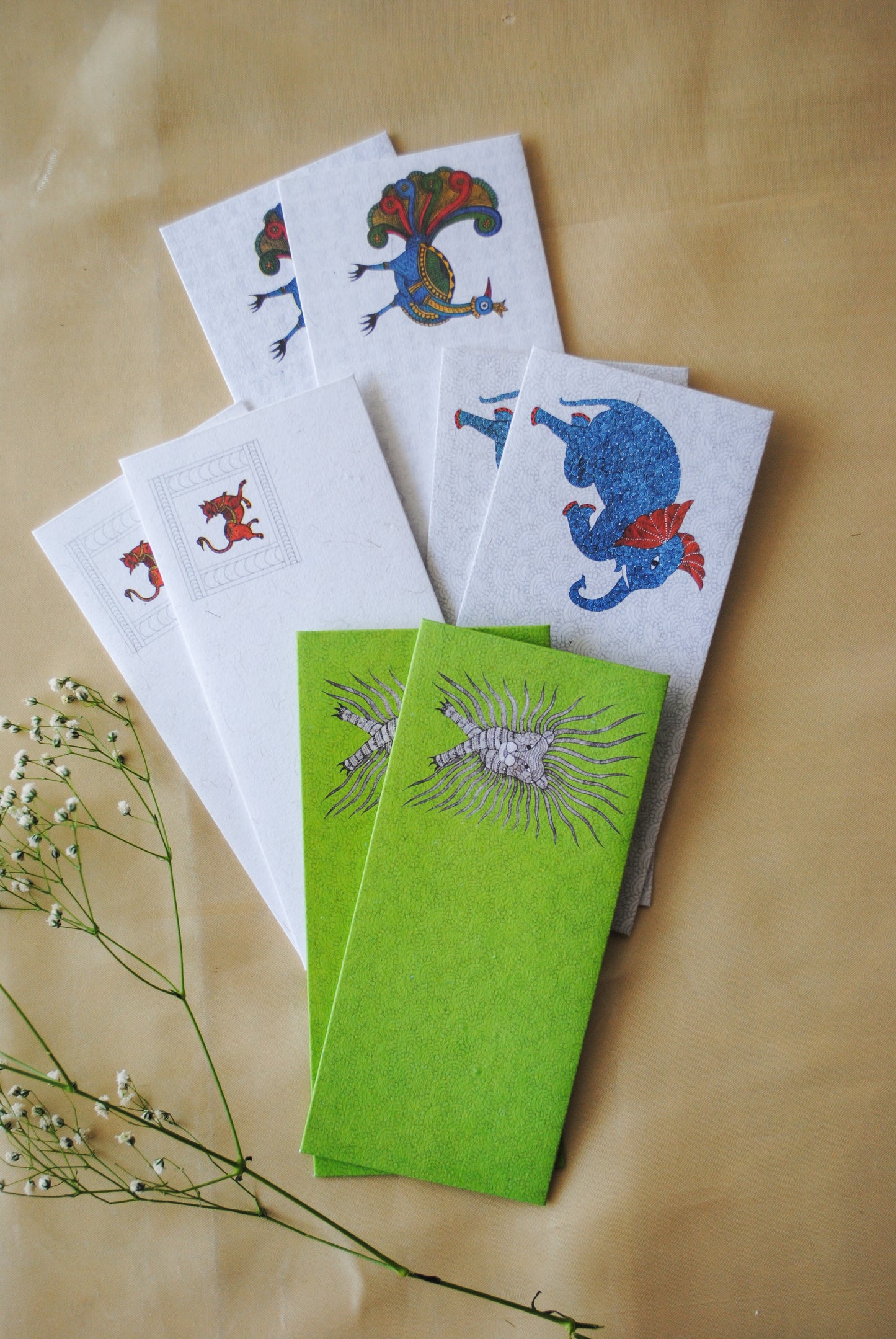 Gond + Chitrakathi Envelopes Set of 8