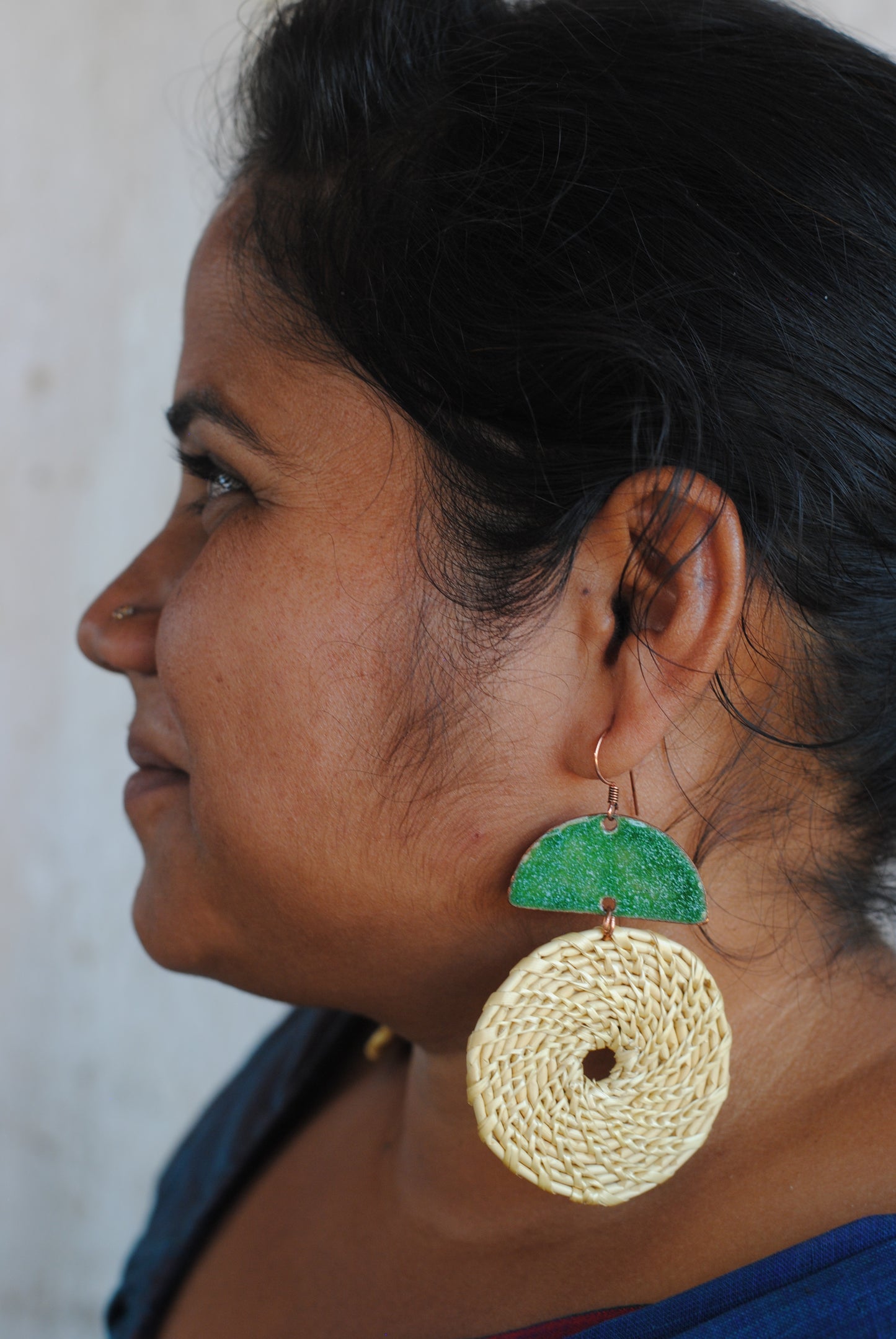 Chandrabindu Earrings (Green)