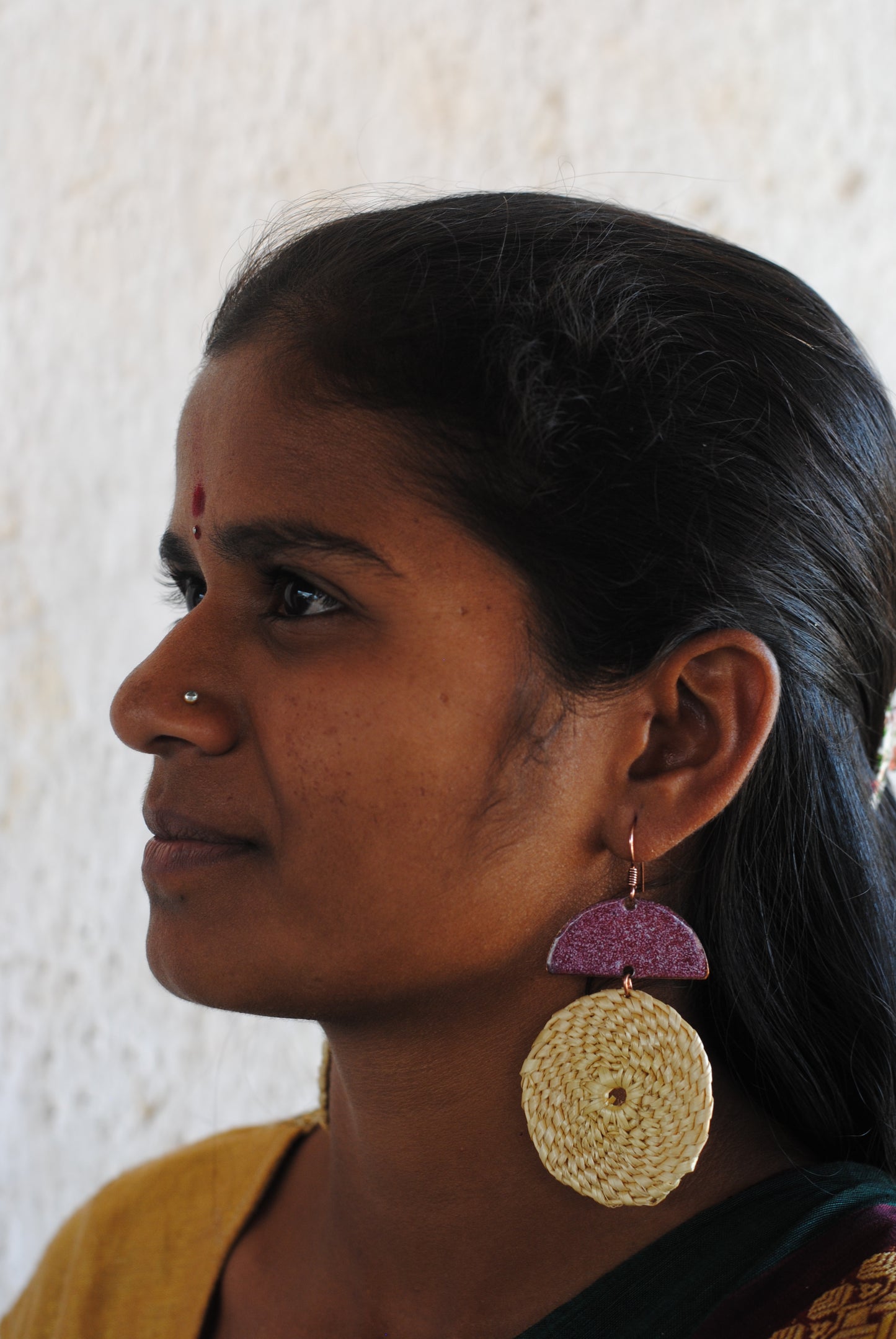 Chandrabindu Earrings (Red)