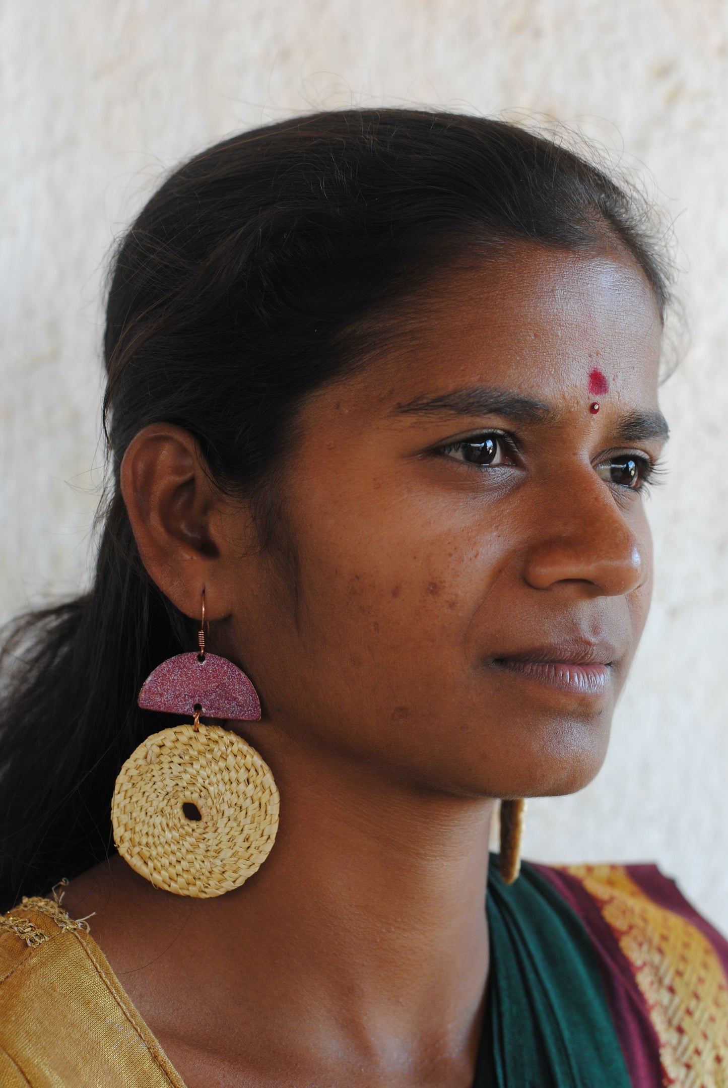 Chandrabindu Earrings (Red)