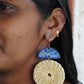 Chandrabindu Earrings (Blue)