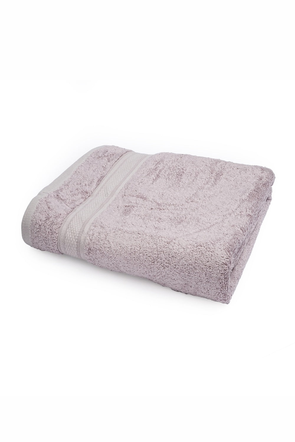 The Karira Collection - Bamboo Cotton Bath Towels And Hand Towels Set Of 2 (Grape Grey)