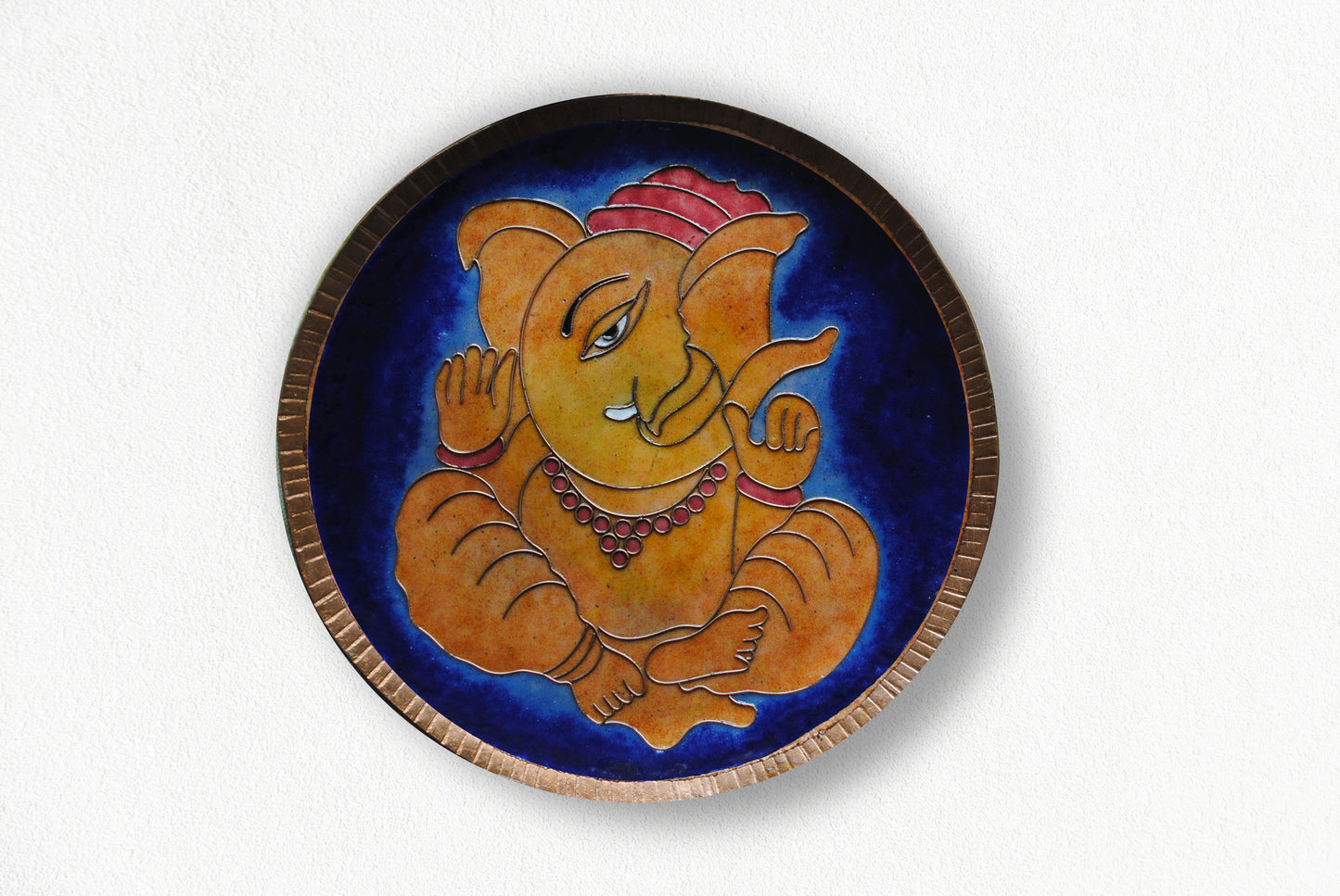 Ekadanta - Ganesha Wallplate (Blue)