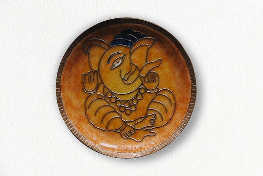 Ekadanta - Ganesha Wallplate (Yellow)