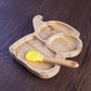 Bamboo Elephant Plate With Suction for Kids