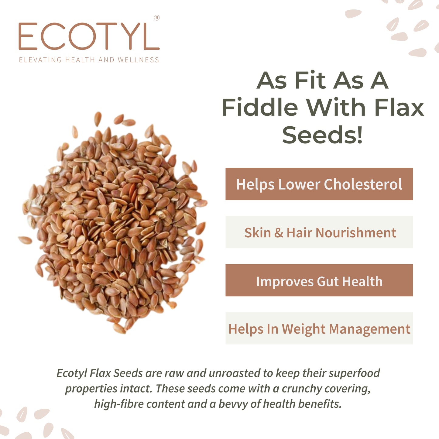 Flax Seeds - Set of 2 | Unroasted | 2 x 200g