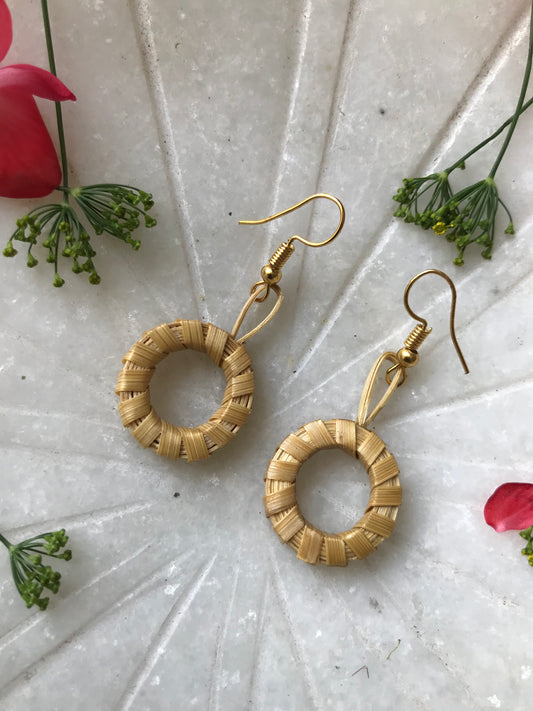 Handcrafted Bamboo Hollowed Weaved Earrings