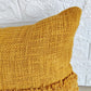 Mustard Yellow Cotton Boho Cushion Cover