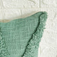 Sage Green Handtufted Cotton Cushion Cover