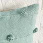 Sky Blue Natural Raw Cotton Hand Loom Woven Textured Fabric Cushion Covers