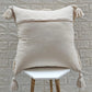 Ivory 100% Cotton Tufted Boho Cushion Cover