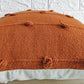Rust Orange Natural Raw Cotton Hand Loom Woven Textured Fabric Cushion Covers