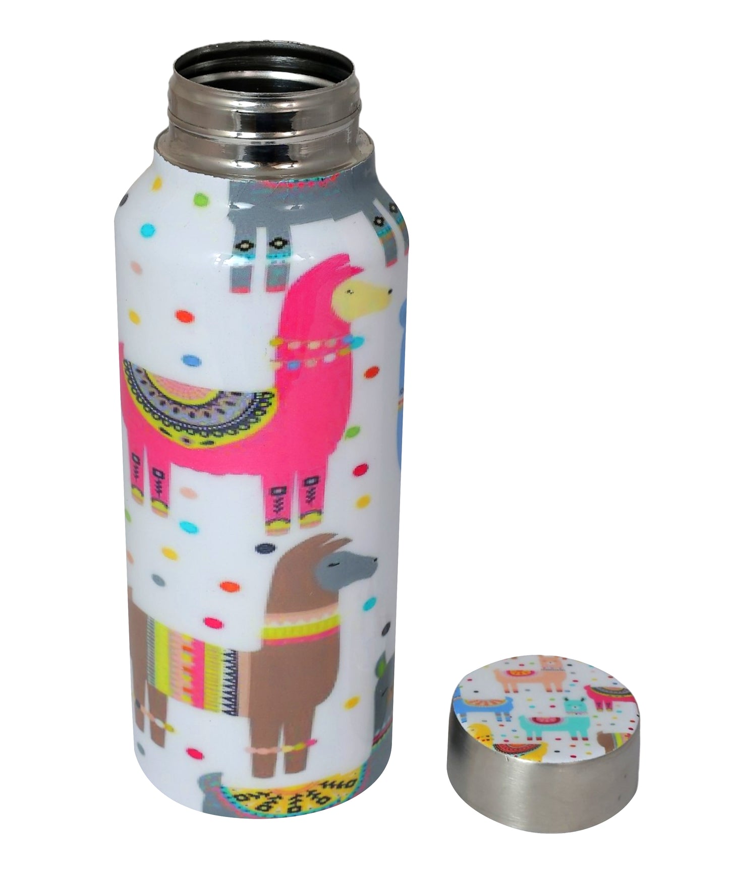 Llama Print Steel Bottle