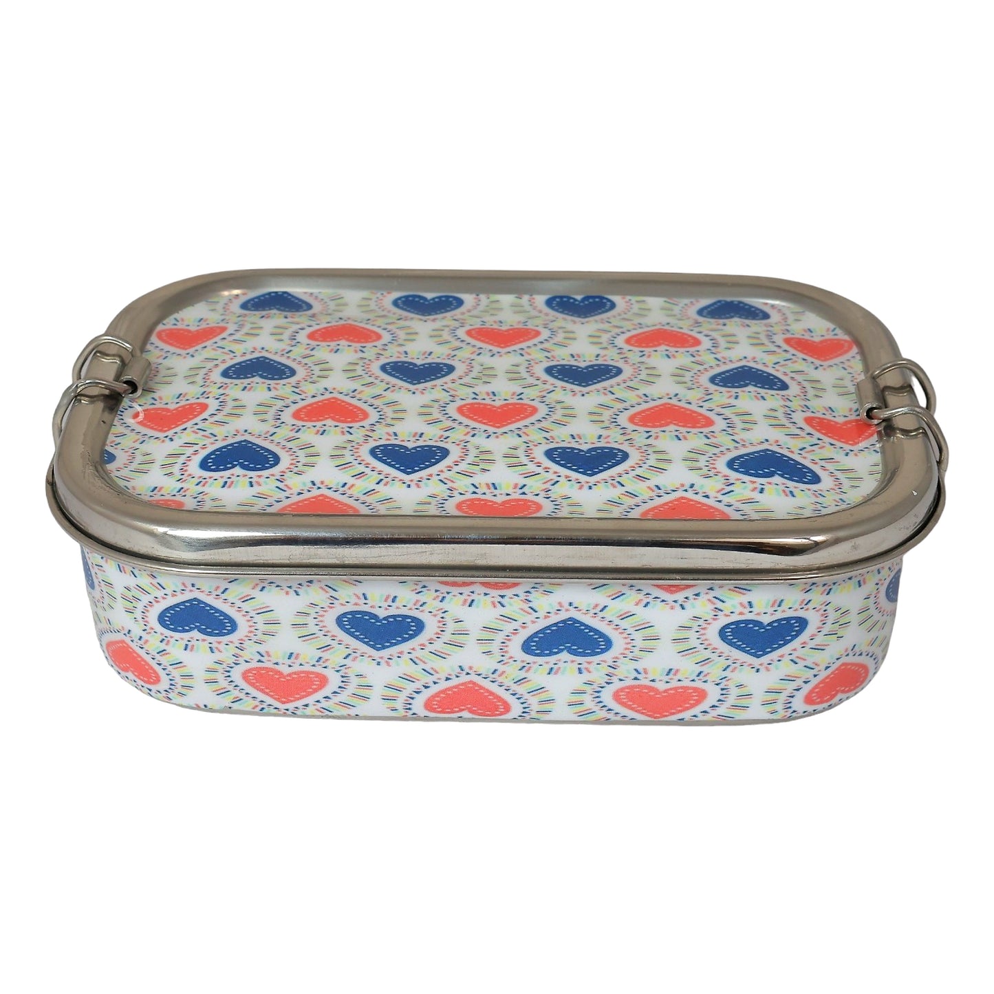 Heart Print Steel Tiffin