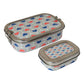 Heart Print Steel Tiffin