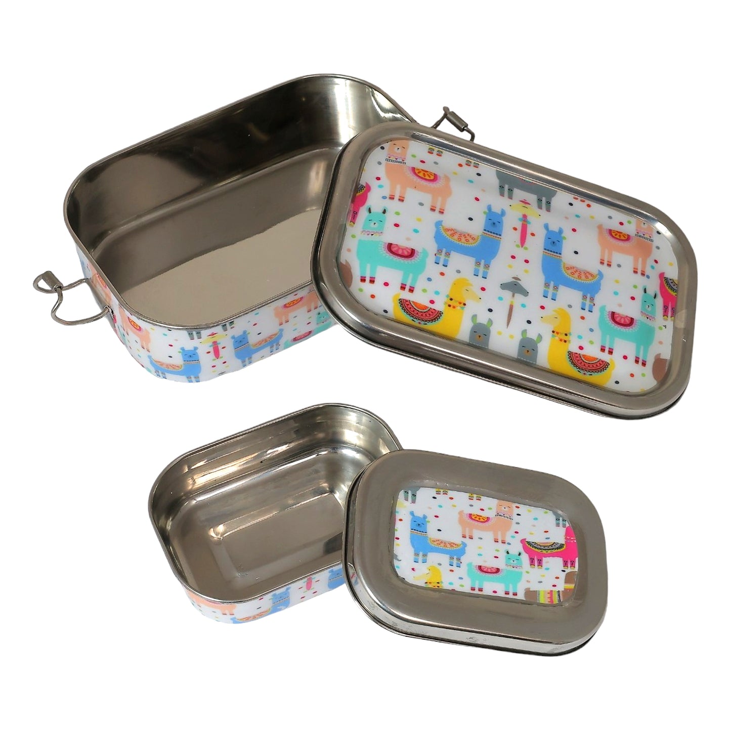 Llama Print Steel Tiffin