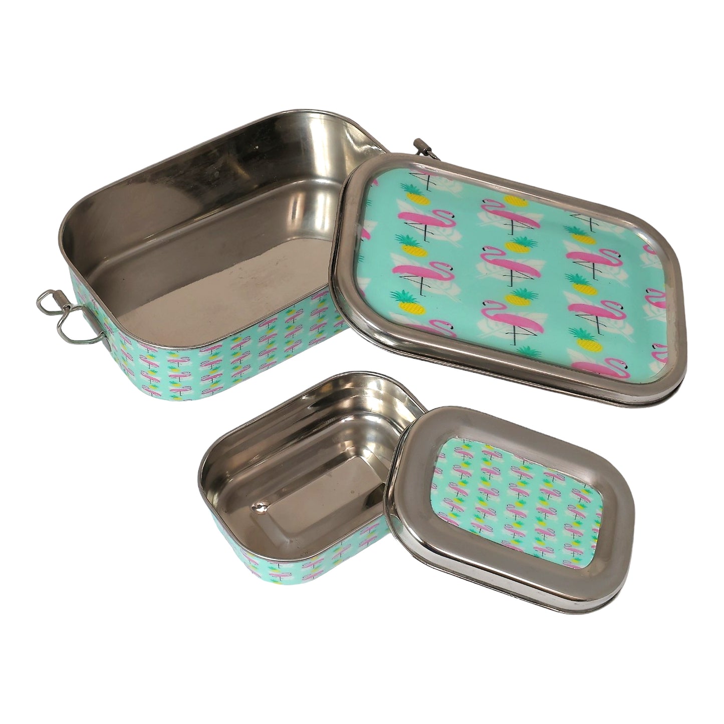 Flamingo  Print Steel Tiffin