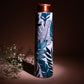 Serene Leaf Print Pure Copper Water Bottle