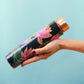 Midnight Lotus Print Pure Copper Water Bottle