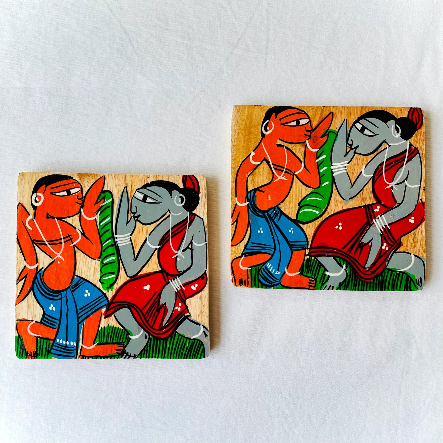 Nritya - Round Wooden Coasters