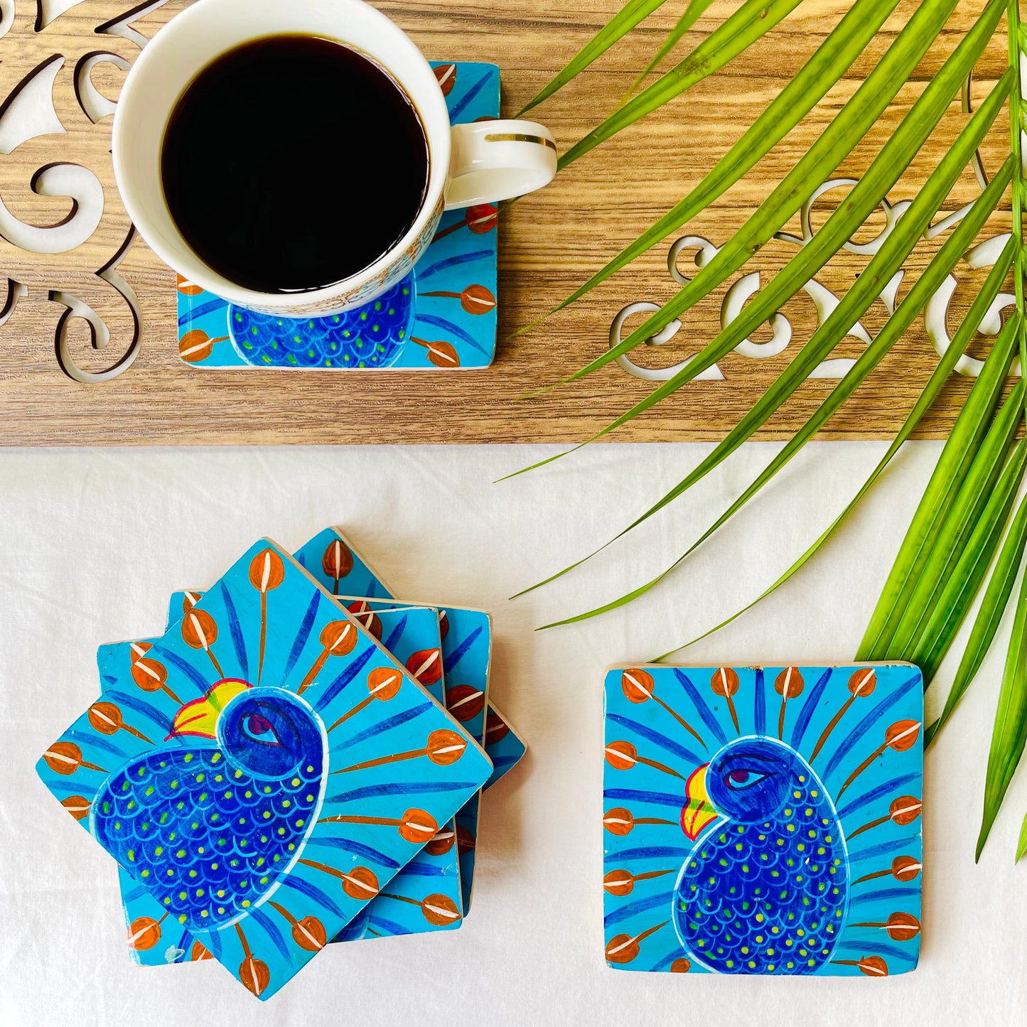 Mayur - Square Wooden Coasters