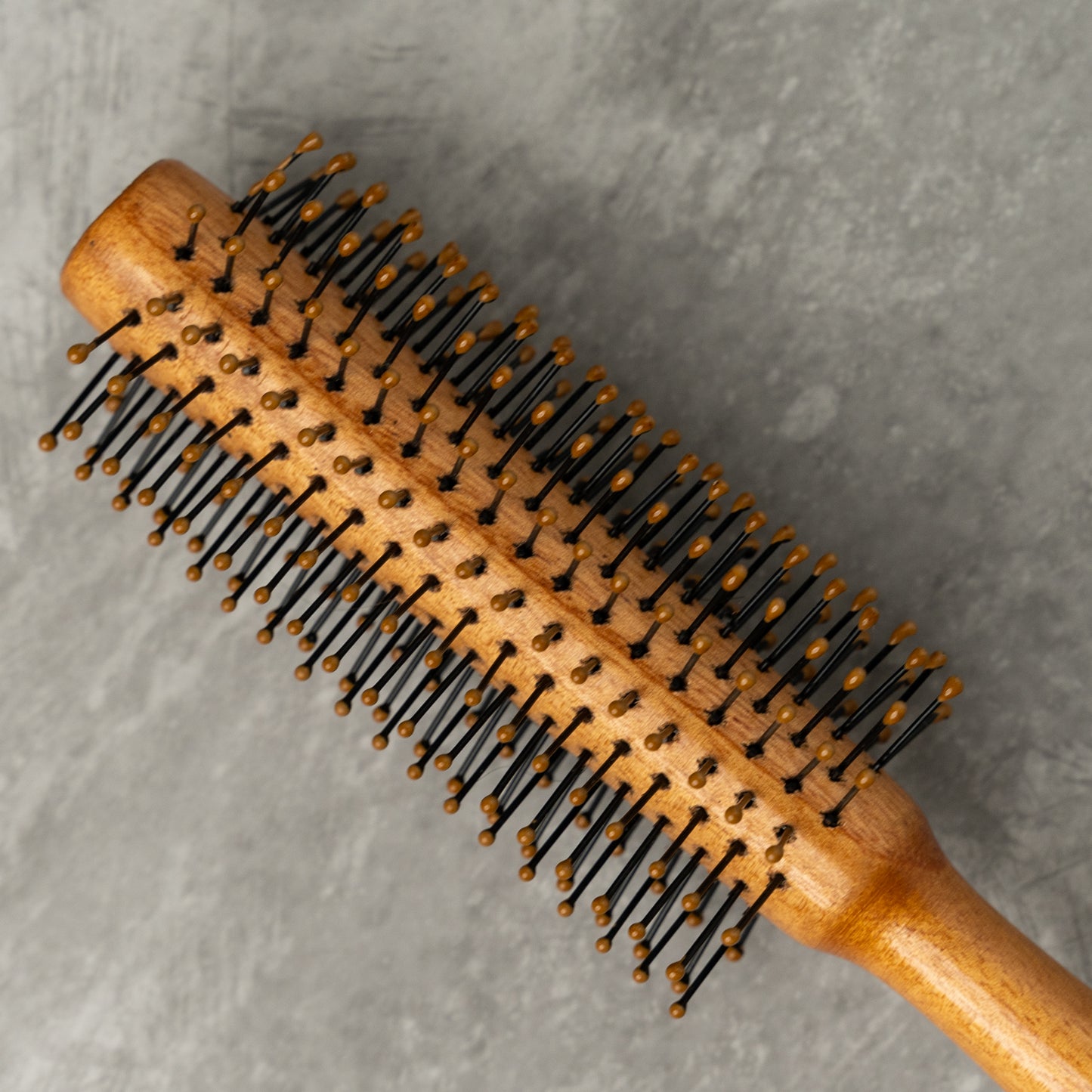 Organic B Wooden Roller Brush with Nylon droplet Bristles 