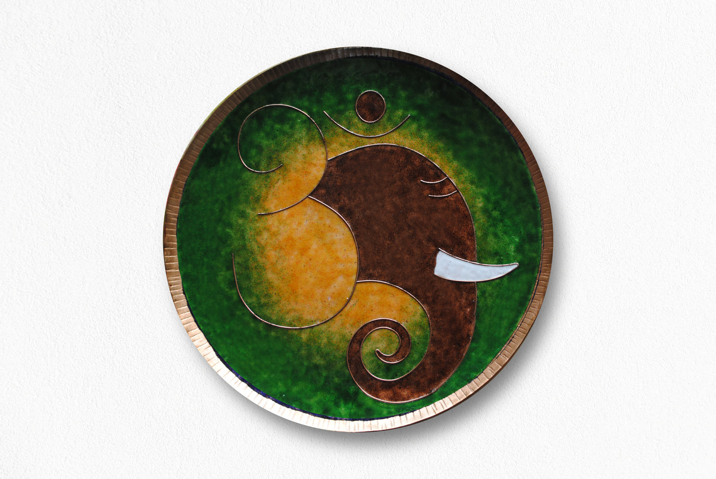 Omkara - Ganesha Wallplate (Green)