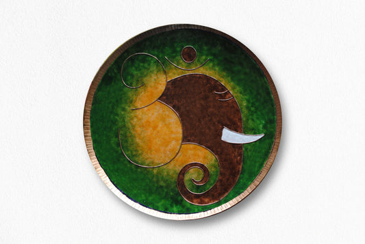 Omkara - Ganesha Wallplate (Green)