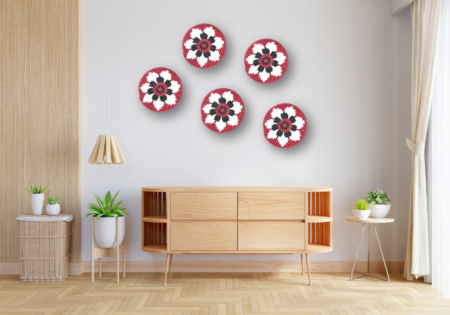 Flowery Red Wall Art