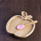 Bamboo Apple Plate with Suction for Kids