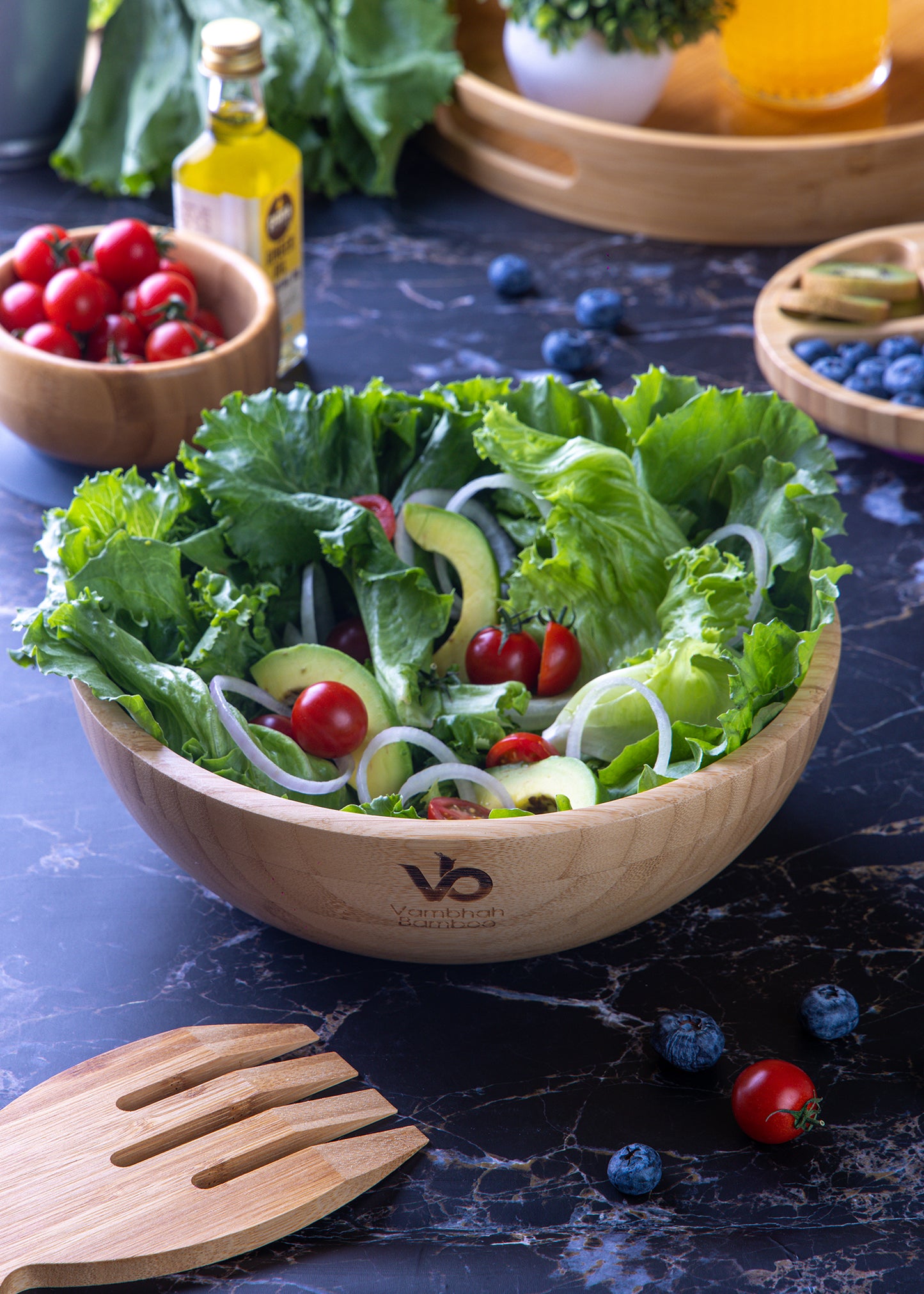 Bamboo Salad Bowl