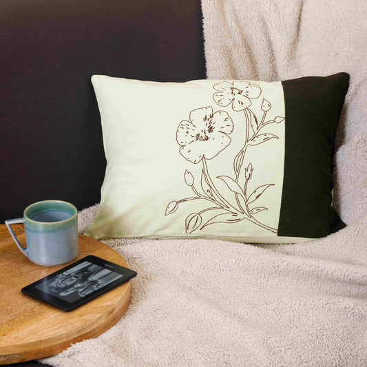 Primula Sham | Printed Sham Cushion Cover | 13 x 20 Inch