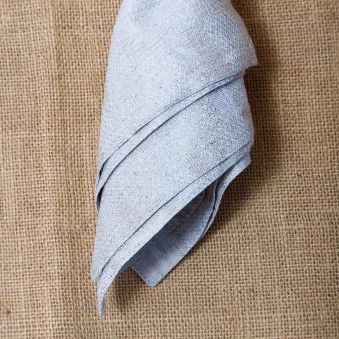 Hemp Cotton Dinner Napkins | Jacquard Weave