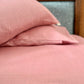 King Size Pastel Pink Hemp Bedsheet Set - Bhinasaar