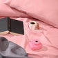 King Size Pastel Pink Hemp Bedsheet Set - Bhinasaar