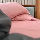 King Size Pastel Pink Hemp Bedsheet Set - Bhinasaar