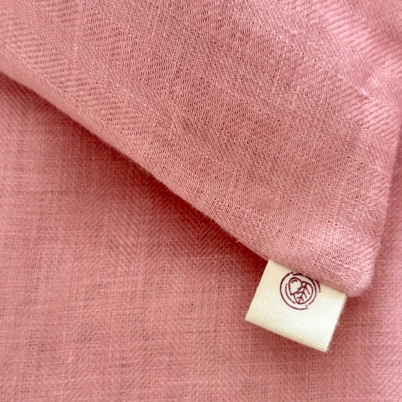 King Size Pastel Pink Hemp Bedsheet Set - Bhinasaar