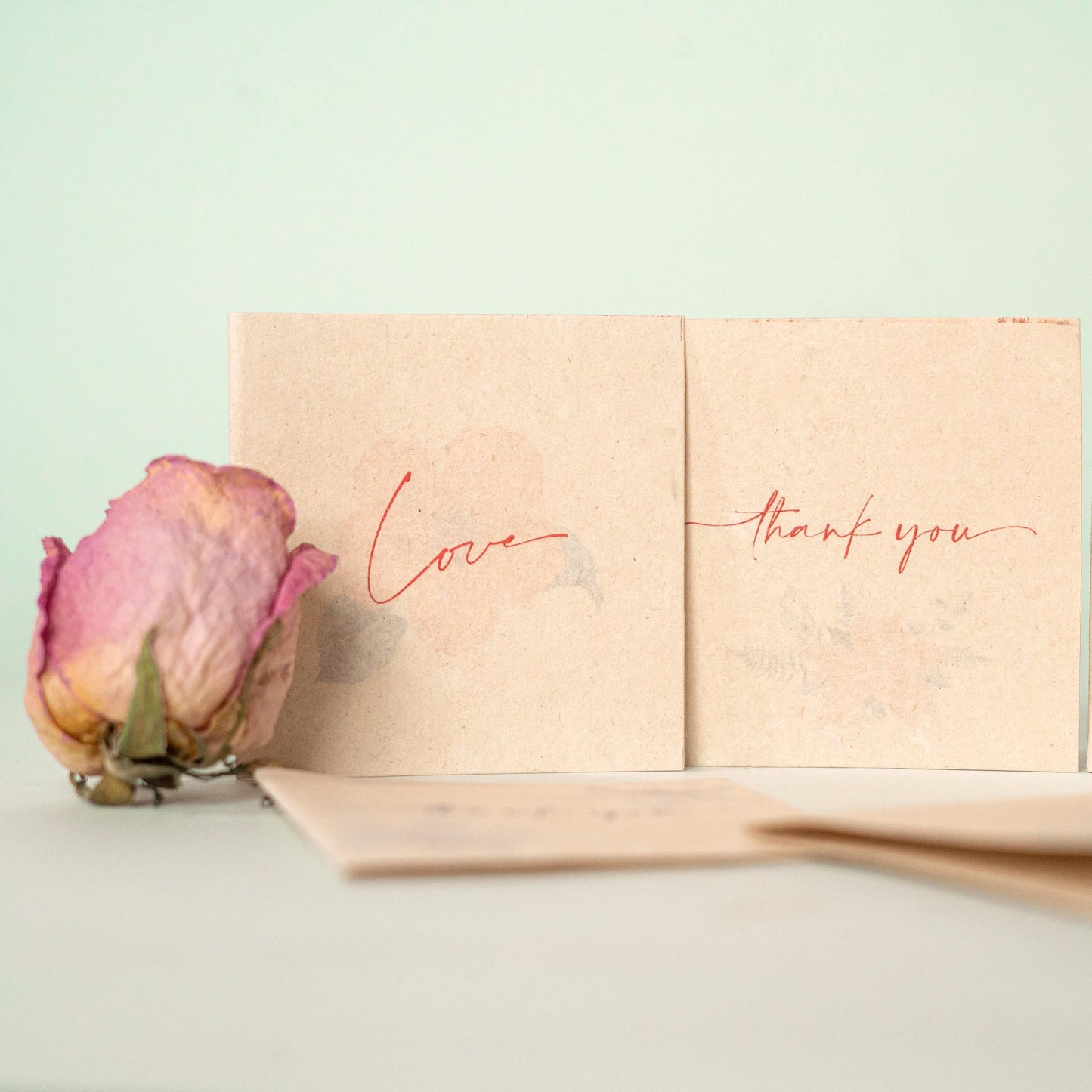 Pushp Hemp Paper Gift Cards | Set of 5 Cards and Envelopes