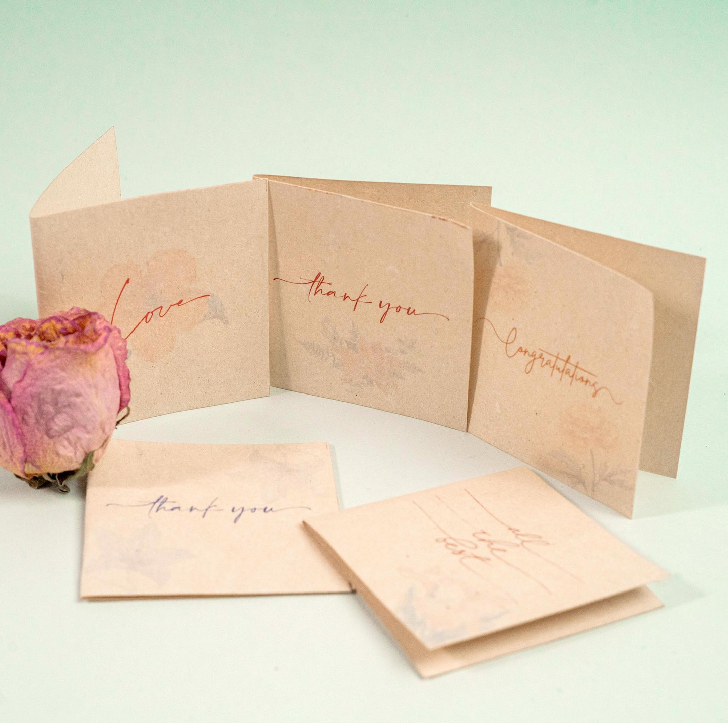 Pushp Hemp Paper Gift Cards | Set of 5 Cards and Envelopes