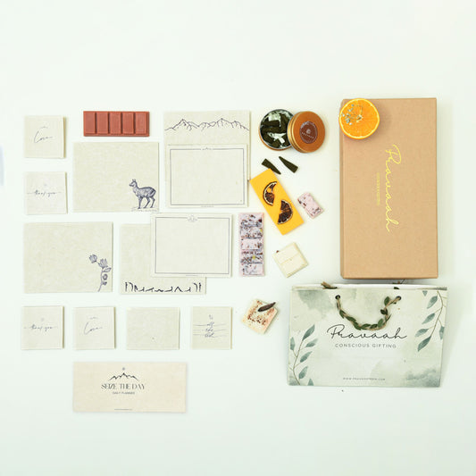 Thought Treasures Hamper | Hemp Stationery and Handmade goodies | Sustainable Gifting