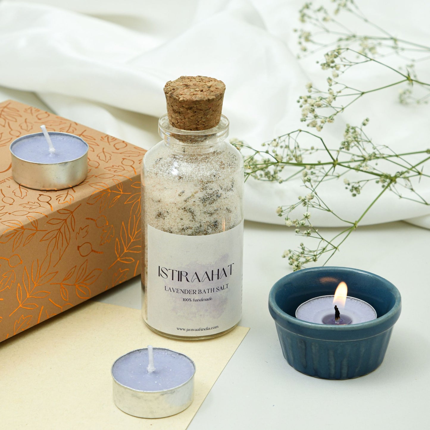 Simple Indulgences | Bathsalts and candles | Gifts to Pamper