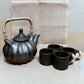 Longpi Black Pottery Pumpkin Teaset