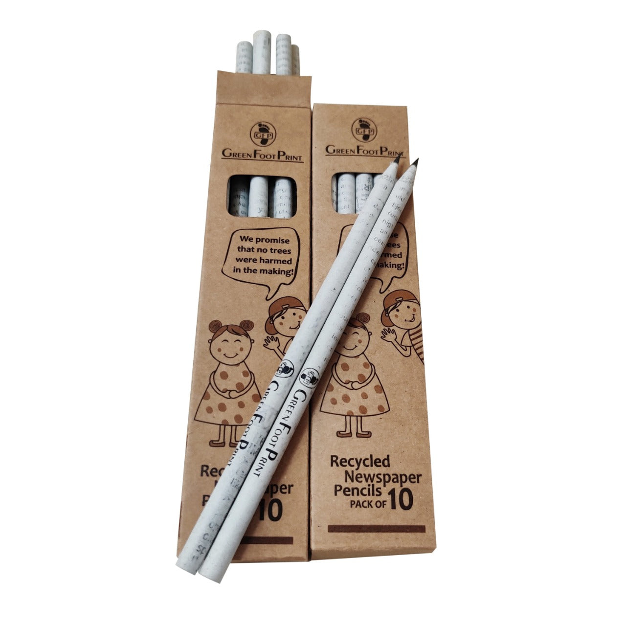 Recycled News Paper Pencils | Pack of 10