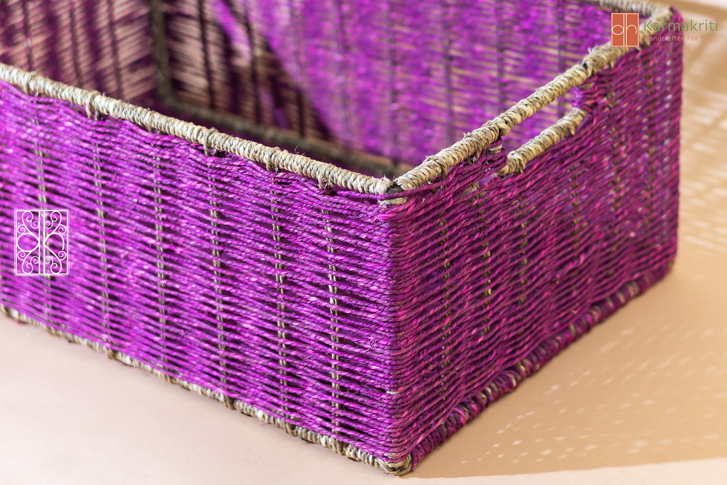 Handwoven Purple Basket