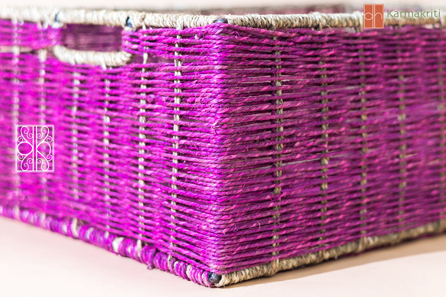 Handwoven Purple Basket