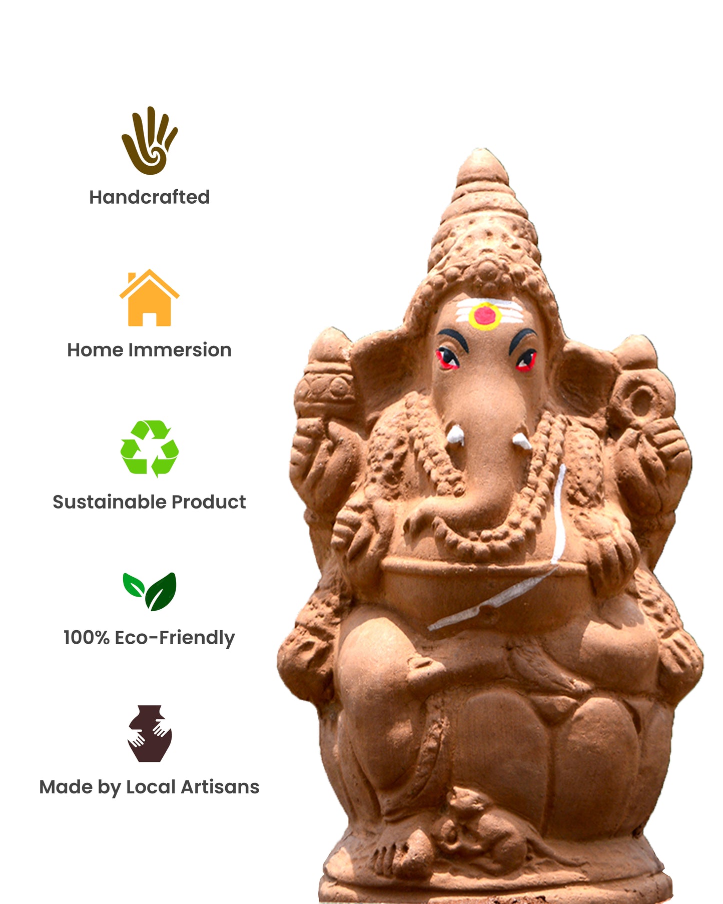 9.5" Seed Ganapathy | With Grow bag, Cocopeat & Extra seeds