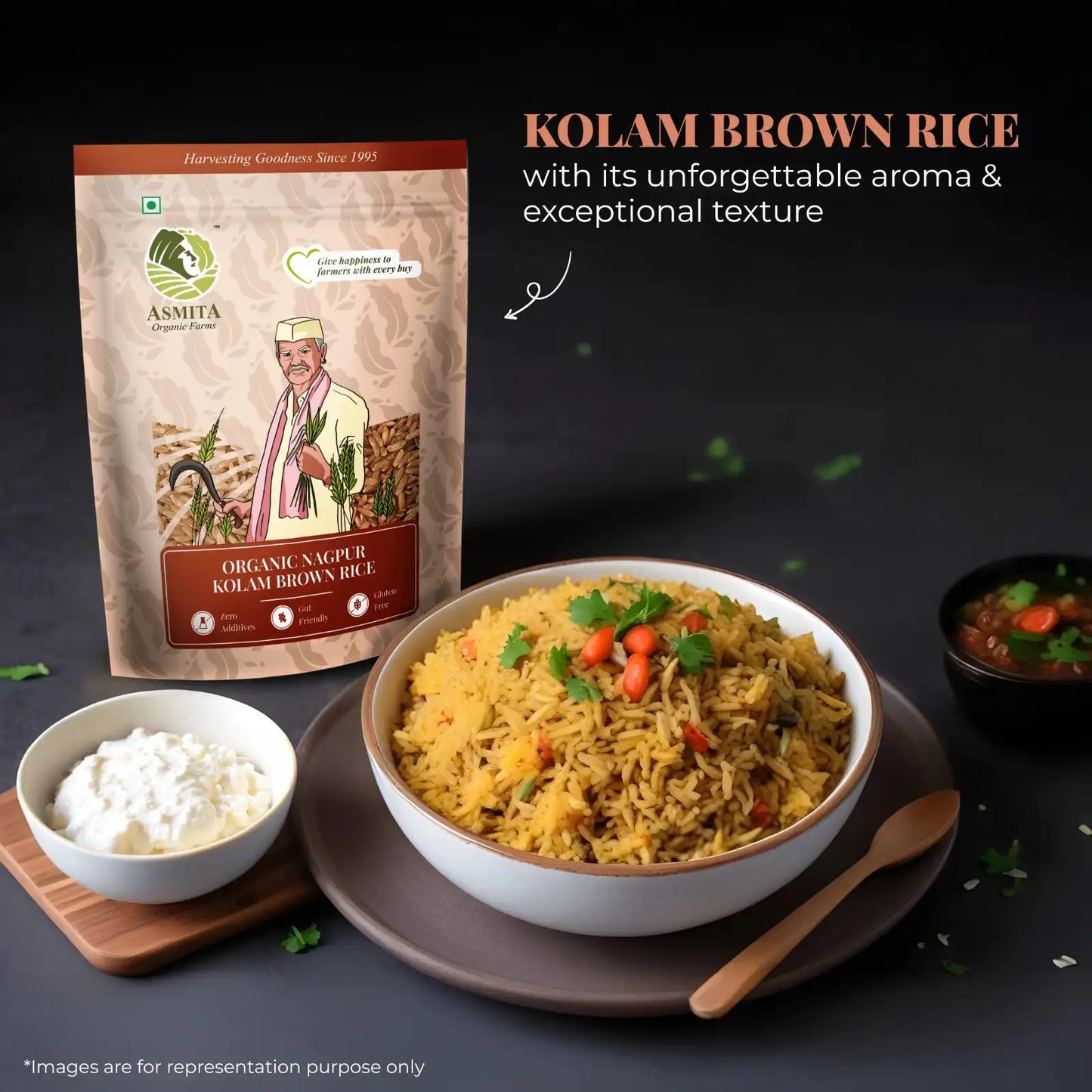 Organic Nagpur Kolam Brown Rice