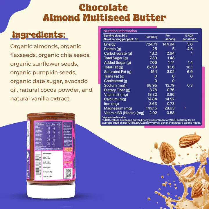 Almond Multiseed Chocolate Butter