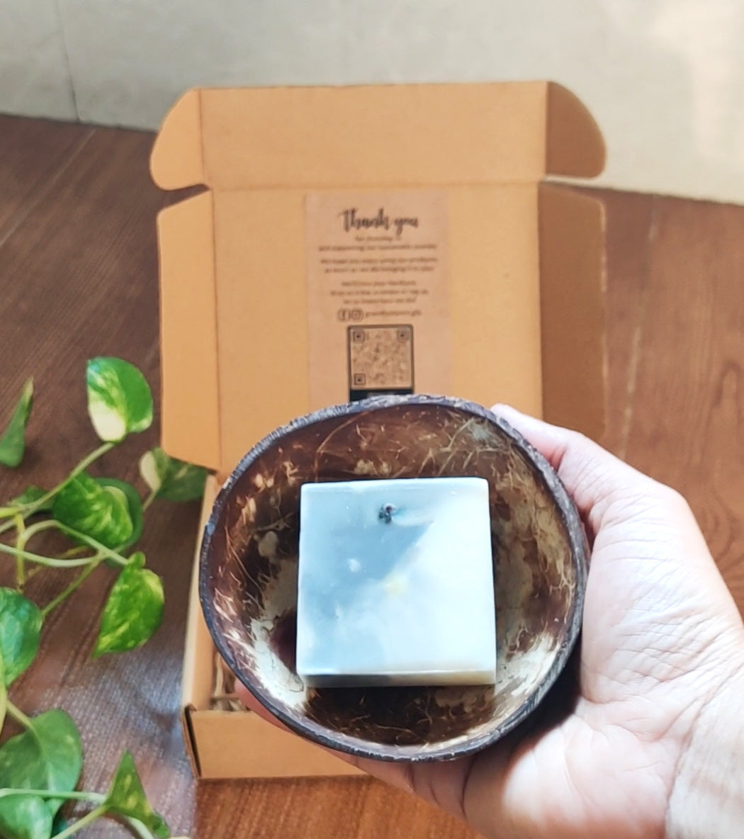 Soap Hamper |Coconut soap dish with Artisanal Soaps |Gift Box