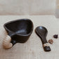 Longpi Black Pottery Soup Bowl With Spoon